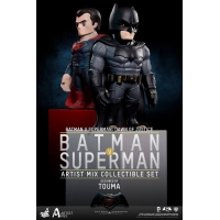 Hot Toys – AMC018-019 – BvS: Dawn of Justice - Batman & Superman Artist Mix Collectible Bobble-Head Designed by TOUMA