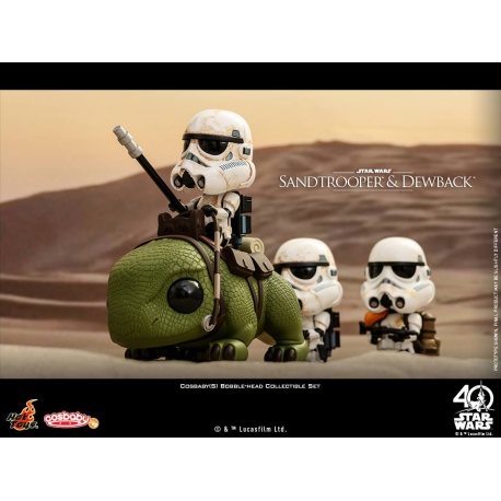 Hot Toys - COSB387 - Star Wars: A New Hope - Sandtrooper & Dewback Cosbaby (S) Bobble-Head