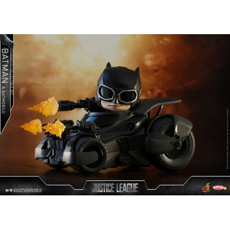 [Pre-Order] Hot Toys - COSB399 - Justice League - Batman & Batmobile Cosbaby (S) Collectible Set