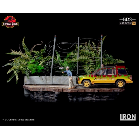 Iron Studios - T-Rex Attack BDS Art Scale 1/10 - Jurassic Park (SET B)