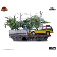 Iron Studios - T-Rex Attack BDS Art Scale 1/10 - Jurassic Park (SET B)