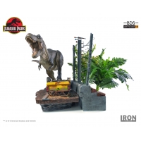 Iron Studios - T-Rex Attack BDS Art Scale 1/10 - Jurassic Park (SET A)