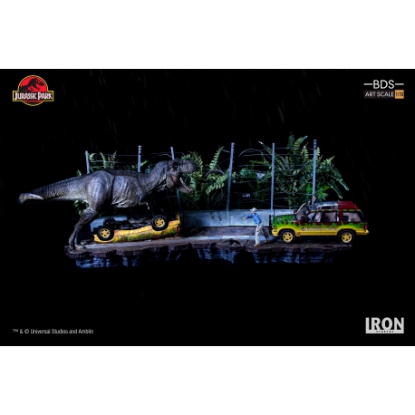 Iron Studios - T-Rex Attack BDS Art Scale 1/10 - Jurassic Park (SET A+B)