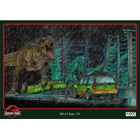 Iron Studios - T-Rex Attack BDS Art Scale 1/10 - Jurassic Park (SET A+B)