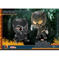 [Pre-Order] Hot Toys - COSB487 - Black Panther - Cosbaby (S) Bobble-Head - Black Panther Movbi and Black Panther Collectible Set