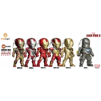 Kids Nations - Iron Man 3 - Series 003 LED Earphone Plugy, set of 6