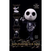 Hybrid Metal Action Figuration - Jack Skellington & Zero