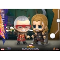 Hot Toys - COSB738 - Thor: Ragnarok - Stan Lee & Thor Cosbaby (S) Bobble-Head Collectible Set