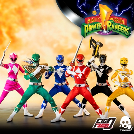 [Pre-Order] ThreeZero - Mighty Morphin Power Rangers – 1/6 Core Rangers + Green Ranger Six-Pack