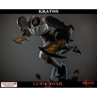 Gaming Heads - God of War - Lunging Kratos Statue