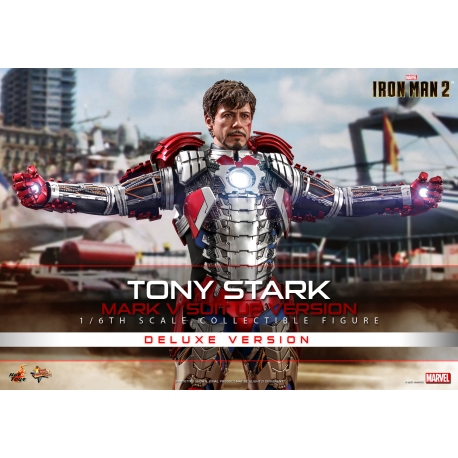 [Pre-Order]  Hot Toys - MMS599 - Iron Man 2 - 1/6th scale Tony Stark (Mark V Suit up Version) Collectible Figure 