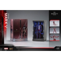 ZhongDong Toys - IRON MAN Mark IV Action Figures Bundle set (with hall of armor blue light version and holograph panel) 