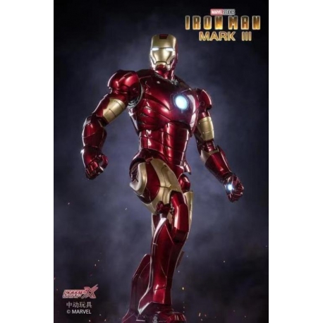 ZhongDong Toys - IRON MAN Mark VII Action Figures Bundle set (with hall of armor blue light version and holograph panel) 